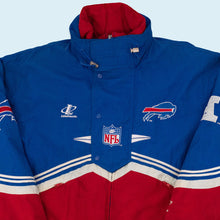 Lade das Bild in den Galerie-Viewer, Logo Athletic Jacke "NFL Buffalo Bills" 90er, blau/rot, XL/XXL
