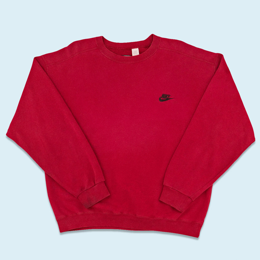 Nike Sweatshirt 90er Made in Turkey, rot, L/XL