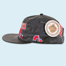 Lade das Bild in den Galerie-Viewer, NHL Mütze &quot;Quebec Nordiques&quot; Kunstleder 90er NEU, schwarz, Einheitsgröße
