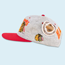 Lade das Bild in den Galerie-Viewer, NHL Mütze &quot;Chicago Blackhawks&quot; NEU 90er, grau, Einheitsgröße
