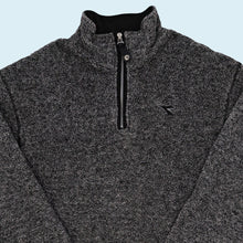 Lade das Bild in den Galerie-Viewer, Diadora Quarter Zip Fleece 90er Made in Italy, grau, XL
