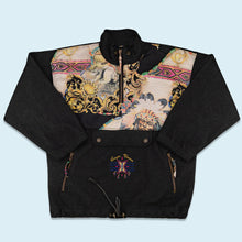 Lade das Bild in den Galerie-Viewer, Magic Venture Quarter Zip Fleece 90er, schwarz/grau, L/XL
