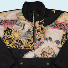 Lade das Bild in den Galerie-Viewer, Magic Venture Quarter Zip Fleece 90er, schwarz/grau, L/XL
