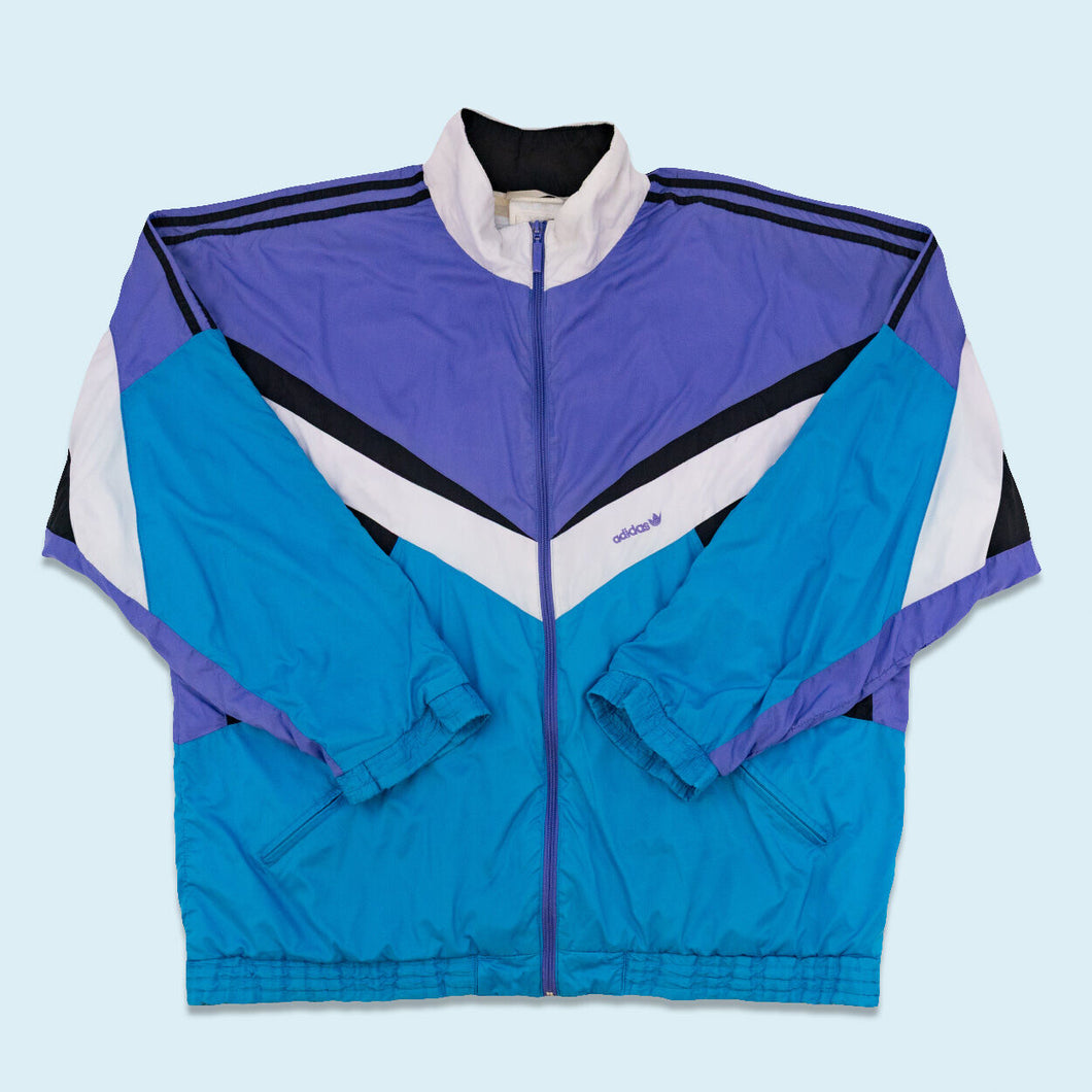 Adidas Trainingsjacke 90er, blau/lila, XL