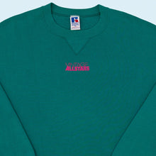 Lade das Bild in den Galerie-Viewer, Russell Athletic Sweatshirt &quot;Vintage Allstars&quot; 90er Made in the USA, grün/blau, L/XL
