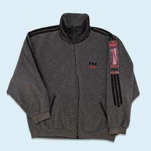 Lade das Bild in den Galerie-Viewer, Adidas Polartech Fleece Jacke &quot;One World&quot; 90er Made in Tunisia, grau, L
