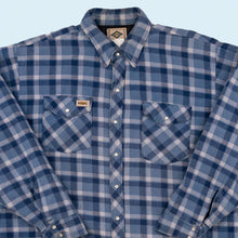 Lade das Bild in den Galerie-Viewer, HWC Hemd gefüttert &quot;quilted&quot; 2000 Made in Canada, blau, L/XL breit
