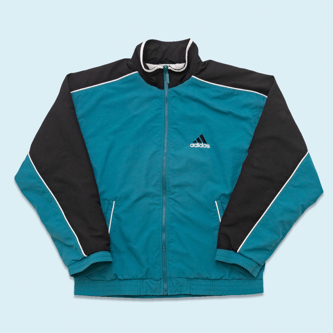 Adidas Trainingsjacke 00er, grün/blau, M/L