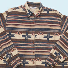 Lade das Bild in den Galerie-Viewer, Nina Hemd 90er/00er mit Schulterpolstern, mehrfarbig, L Damen
