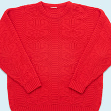 Lade das Bild in den Galerie-Viewer, Strickpullover 90er Made in France, rot, L/XL
