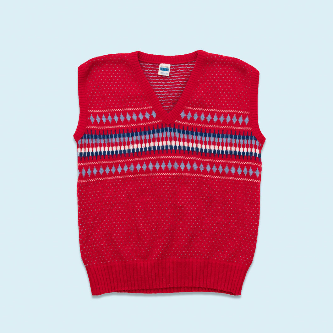 Acryl Pullunder 70er/80er Made in West Germany, rot, S