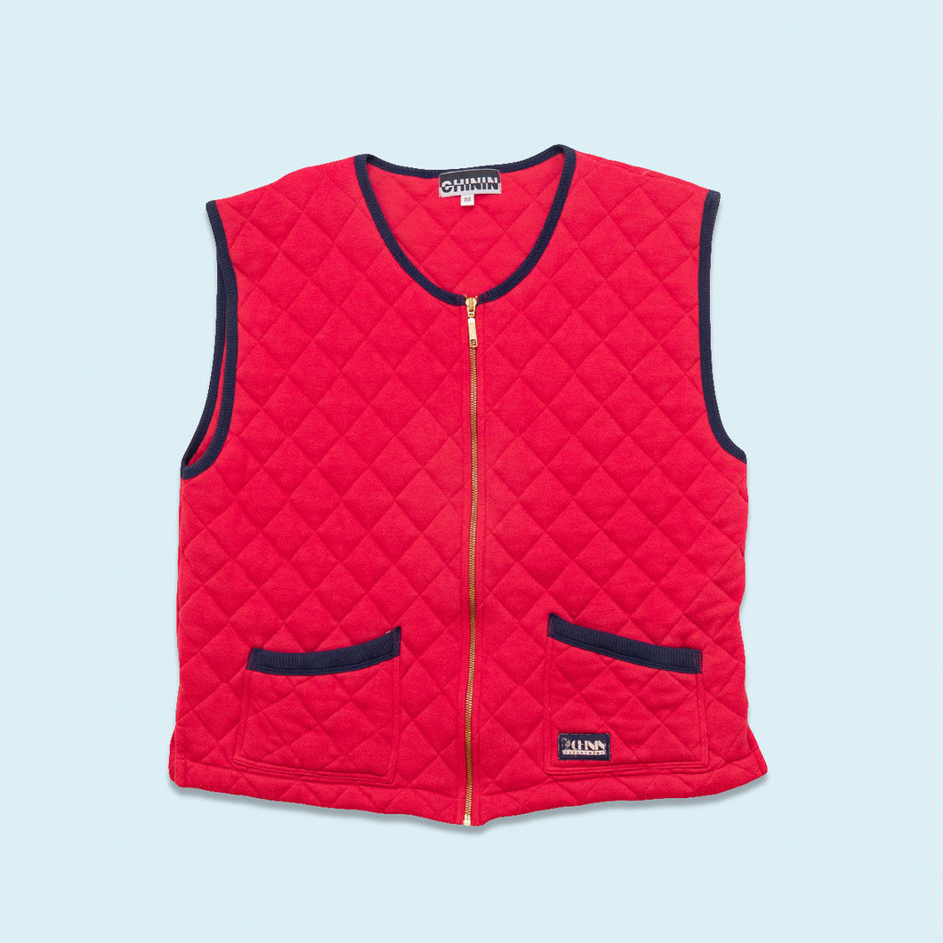 Chinin Weste 90er/00er, rot, L