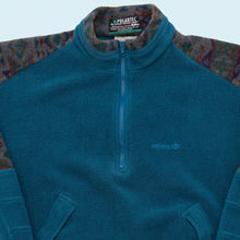 Lade das Bild in den Galerie-Viewer, Adidas x Polartec Quarter Zip Fleece 90er Made in Tunisia, blau, L breit
