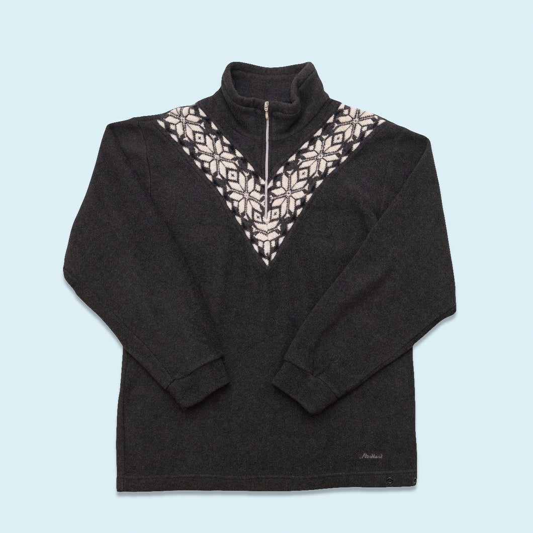 Nordland Quarter Zip Fleece Made in Italy, grau, XL Damen