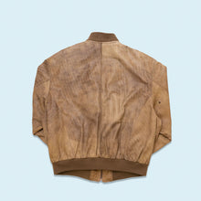 Lade das Bild in den Galerie-Viewer, Lederjacke &quot;echtes Leder&quot; 90er mit leichten Schulterpolstern, braun, L
