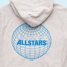 Lade das Bild in den Galerie-Viewer, Champion Zip Hoodie "reverse weave Vintage Allstars", grau, L schmal
