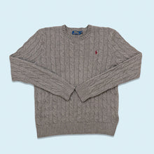 Lade das Bild in den Galerie-Viewer, Polo Ralph Lauren Strickpullover, grau, S/M
