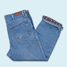 Lade das Bild in den Galerie-Viewer, LL Bean Hose "gefüttert" Made in Mexico, blau, 36/26
