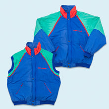 Lade das Bild in den Galerie-Viewer, IMI 2 in 1 Jacke/Weste "Kawasaki" 80er/90er Made in Belgium, blau, XL
