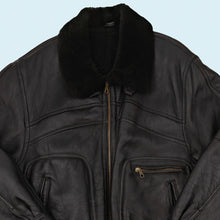 Lade das Bild in den Galerie-Viewer, Jacke "Kunstleder" 90er, schwarz, XL
