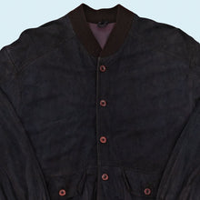 Lade das Bild in den Galerie-Viewer, Jacke "Ziegenvelours" 80er/90er, blau, L
