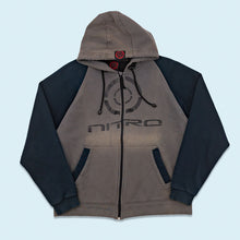 Lade das Bild in den Galerie-Viewer, Nitro Zip Hoodie 00er, grau/blau, M

