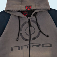 Lade das Bild in den Galerie-Viewer, Nitro Zip Hoodie 00er, grau/blau, M
