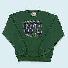 Lade das Bild in den Galerie-Viewer, Oarsman Sweatshirt "Waynesburg College" Made in the USA, grün, M
