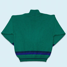 Lade das Bild in den Galerie-Viewer, Strickpullover 90er Made in France, grün/blau, L/XL
