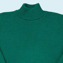 Lade das Bild in den Galerie-Viewer, Strickpullover 90er Made in France, grün/blau, L/XL
