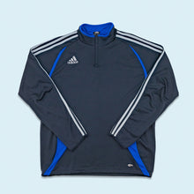 Lade das Bild in den Galerie-Viewer, Adidas Quarter Zip/ Aufwärmsweatshirt "Coach" 2006, blau, XXL
