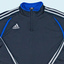 Lade das Bild in den Galerie-Viewer, Adidas Quarter Zip/ Aufwärmsweatshirt "Coach" 2006, blau, XXL

