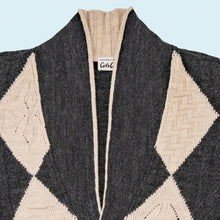 Lade das Bild in den Galerie-Viewer, Carlo Colucci Cardigan Made in Germany 90er, grau/beige, XL
