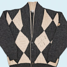 Lade das Bild in den Galerie-Viewer, Carlo Colucci Cardigan Made in Germany 90er, grau/beige, XL
