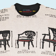 Lade das Bild in den Galerie-Viewer, Carlo Colucci Strickpullover "Saloon Furniture" 80er Made in West Germany, beige, L/XL
