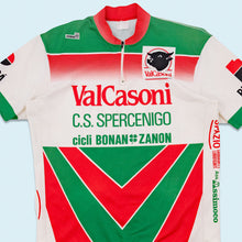 Lade das Bild in den Galerie-Viewer, Ciegi Fahrradtrikot 90er, grün/rot/weiß, L
