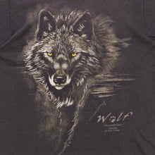 Lade das Bild in den Galerie-Viewer, Harlequin T-Shirt "Wolf" 90er Made in the USA, schwarz, S
