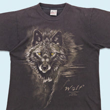 Lade das Bild in den Galerie-Viewer, Harlequin T-Shirt "Wolf" 90er Made in the USA, schwarz, S
