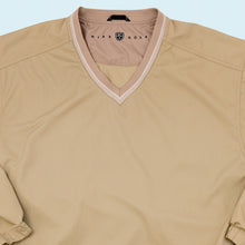 Lade das Bild in den Galerie-Viewer, Nike Golf Windbreaker V-Neck Sweatshirt dünn 00er, beige, XXL
