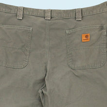 Lade das Bild in den Galerie-Viewer, Carhartt Hose "Carpenter canvas workwear" 00er Made in Mexico, grün/grau, 38/32
