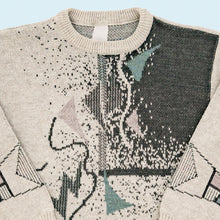 Lade das Bild in den Galerie-Viewer, Strickpullover 90er, grau, M
