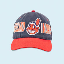 Lade das Bild in den Galerie-Viewer, Starter Mütze "Cleveland Indians" 90er 100% Wool Tri Power Construction made in Korea, blau, Einheitsgröße
