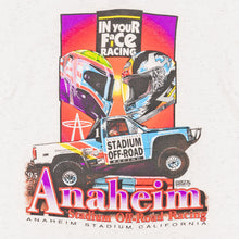 Lade das Bild in den Galerie-Viewer, Oneita Power T T-Shirt "Anaheim Racing Off-Road" 1995 Made in the USA single stitch, grau/weiß, L
