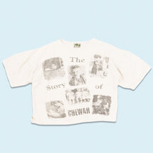 Lade das Bild in den Galerie-Viewer, Chewan T-Shirt "insideout" 90er, weiß/beige, M sehr breit/ XL cropped
