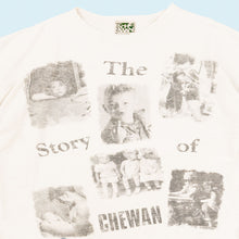 Lade das Bild in den Galerie-Viewer, Chewan T-Shirt "insideout" 90er, weiß/beige, M sehr breit/ XL cropped
