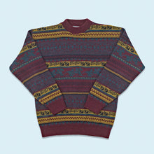 Lade das Bild in den Galerie-Viewer, New Fast Strickpullover 90er, mehrfarbig, M
