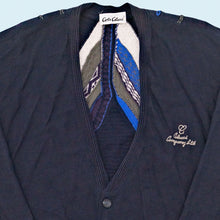 Lade das Bild in den Galerie-Viewer, Carlo Colucci Cardigan/Strickpullover 90er Made in the USA, blau, L/XL
