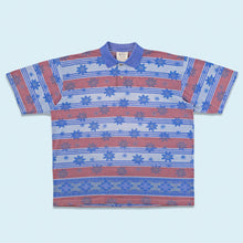 Lade das Bild in den Galerie-Viewer, Hugo Boss Poloshirt Made in Germany 90er, blau/rot, XL breit
