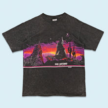 Lade das Bild in den Galerie-Viewer, Oneita Power T T-Shirt "San Antonio Texas" 1989 Made in the USA single stitch, schwarz, XL
