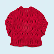 Lade das Bild in den Galerie-Viewer, Handmade Cardigan 80er/90er, rot, L Damen
